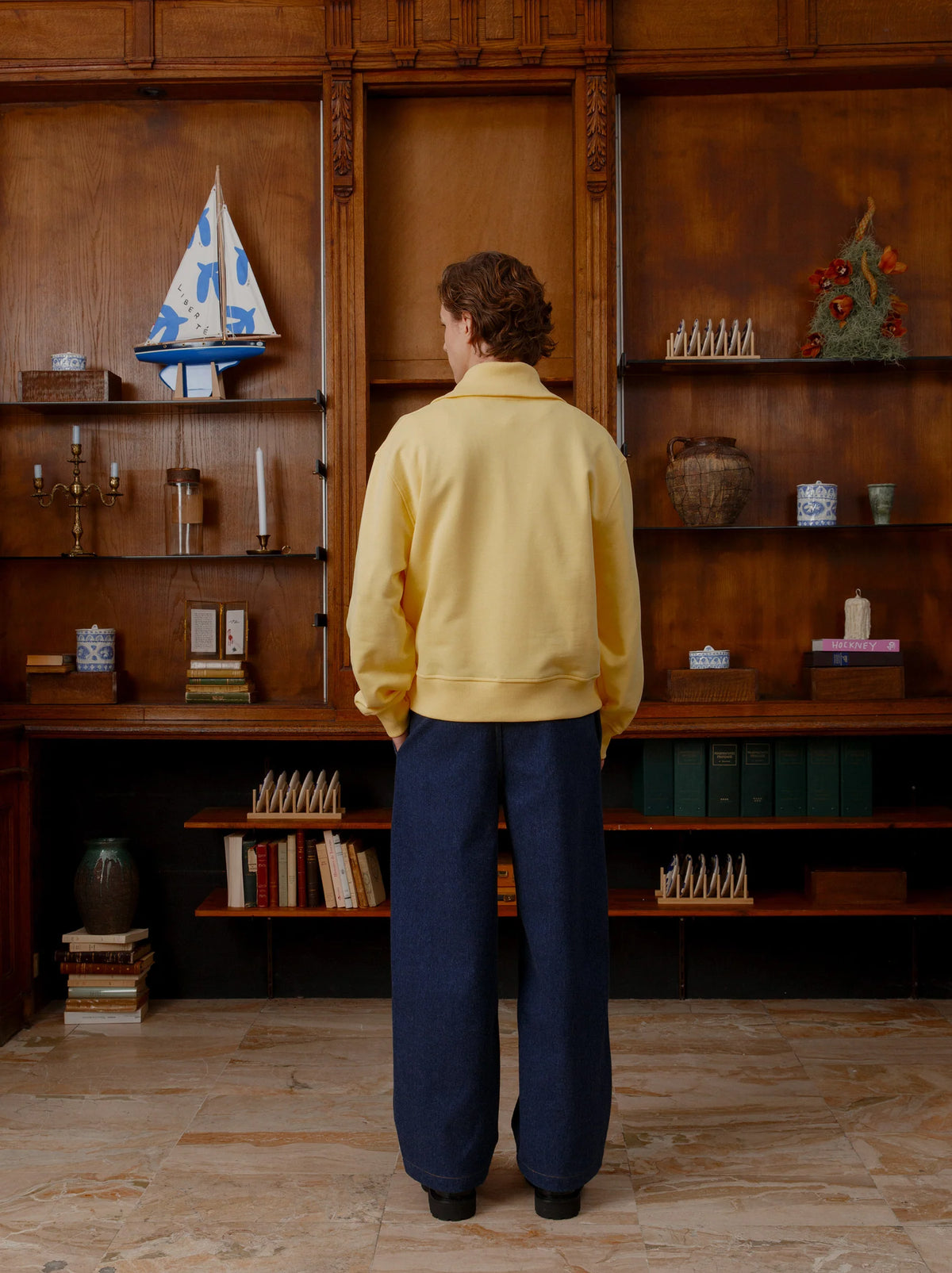 CREATIVE SOCIAL CLUB Unisex Elastic Waist Trousers — DENIM BLEU