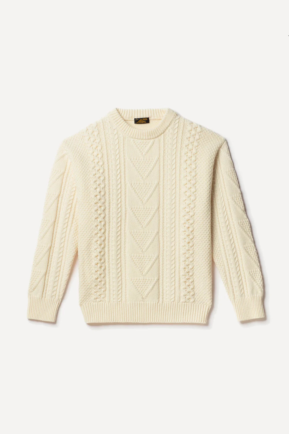 Sandre Cable Sweater — OFF WHITE