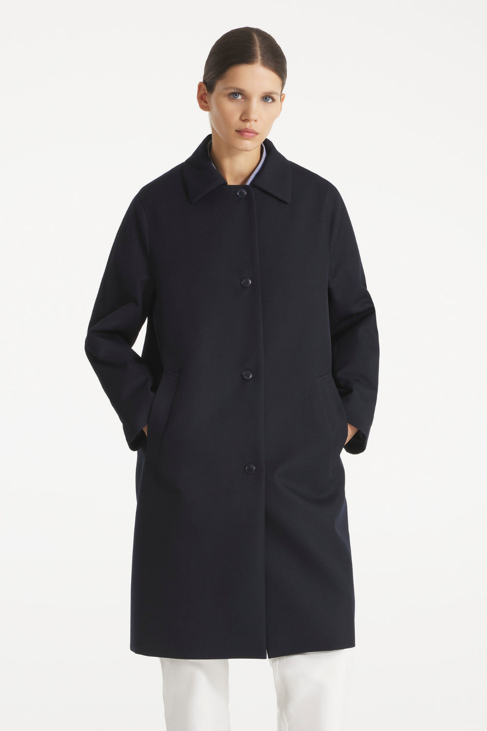 Magic-Wool Trench — NAVY