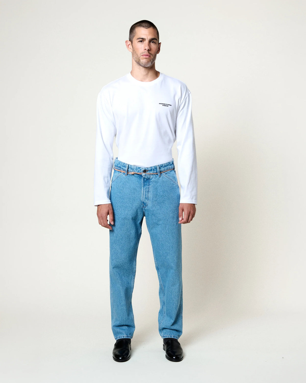 Jabali Algo Wide Denim Pants — BLEACHED
