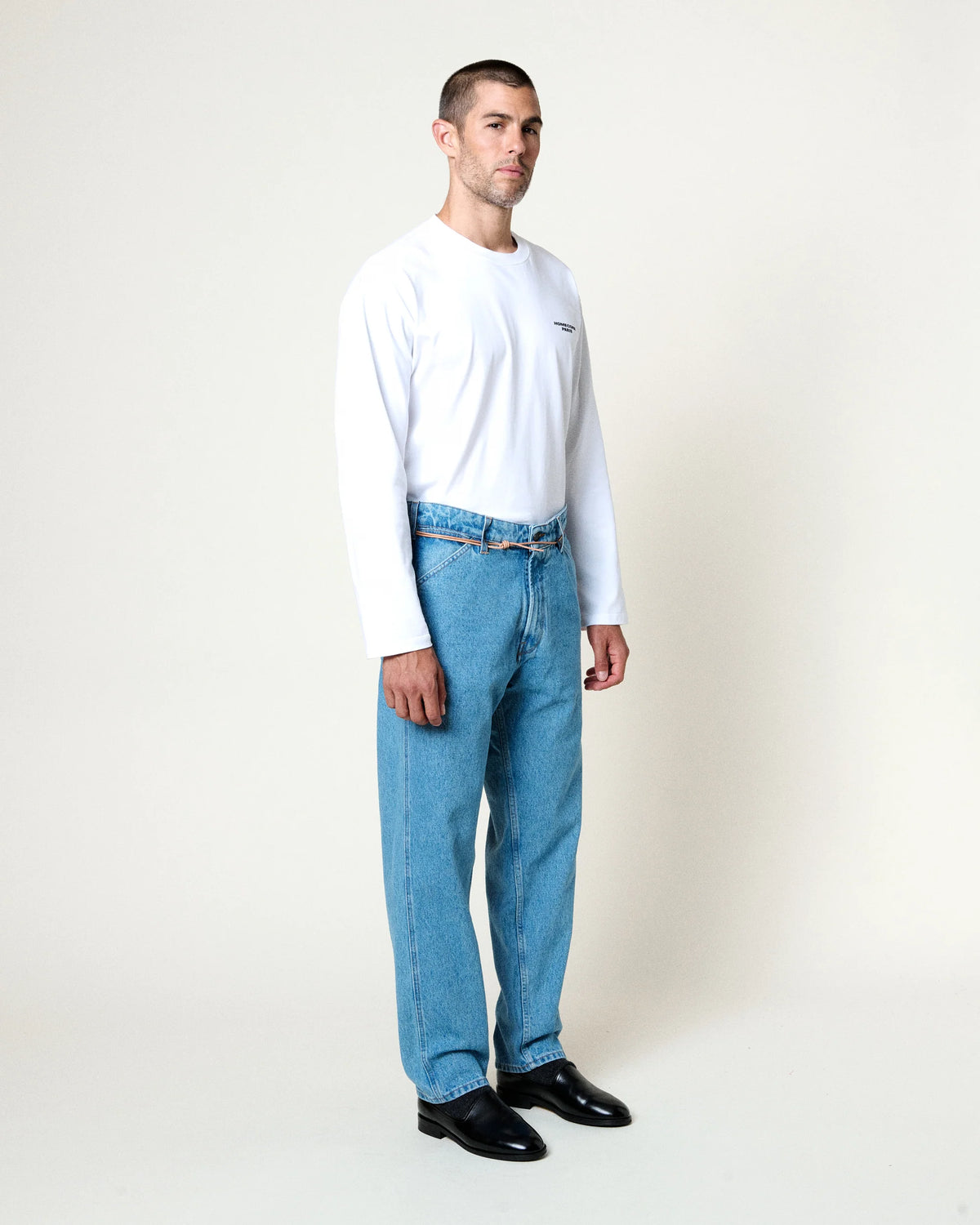 Jabali Algo Wide Denim Pants — BLEACHED