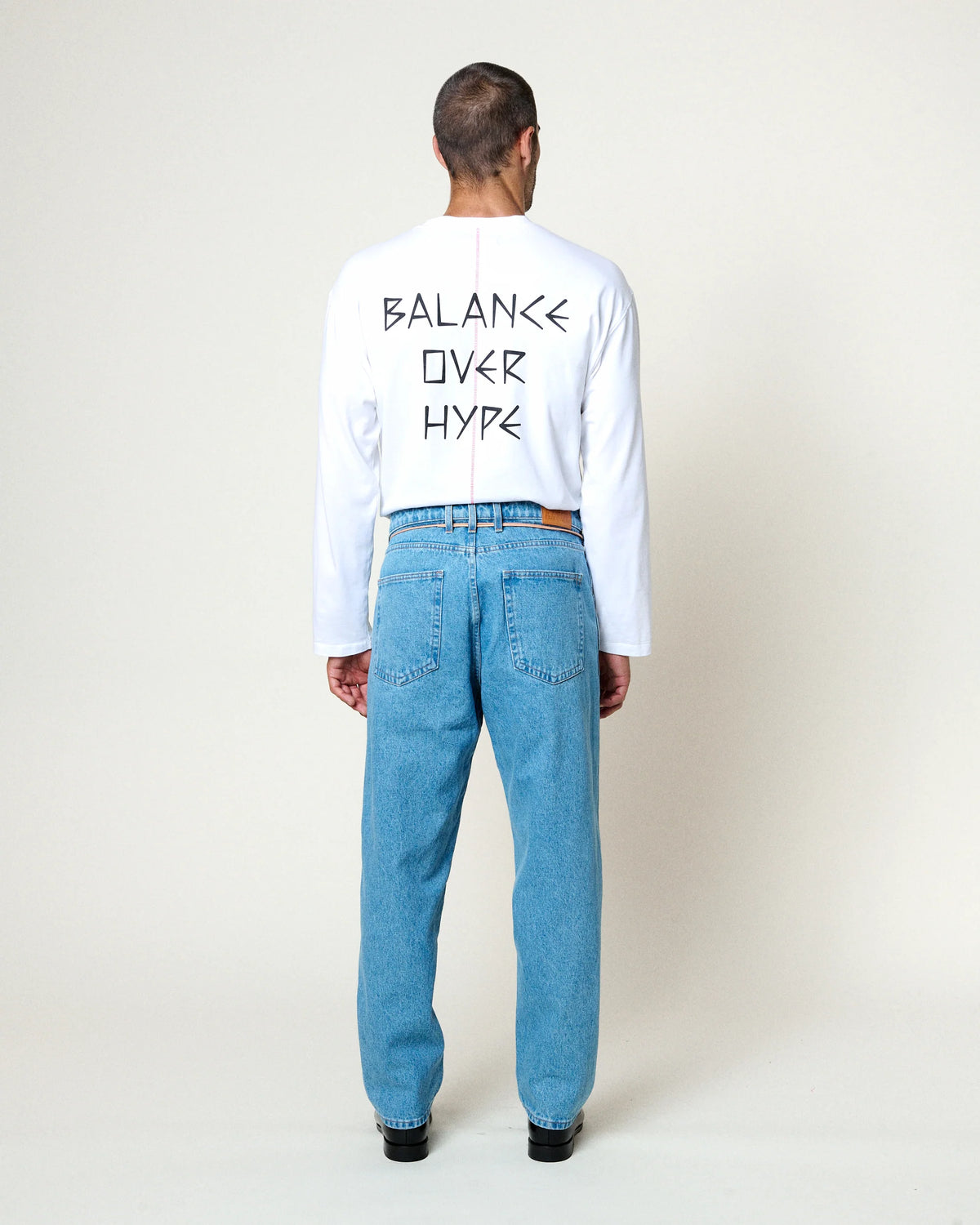 Jabali Algo Wide Denim Pants — BLEACHED