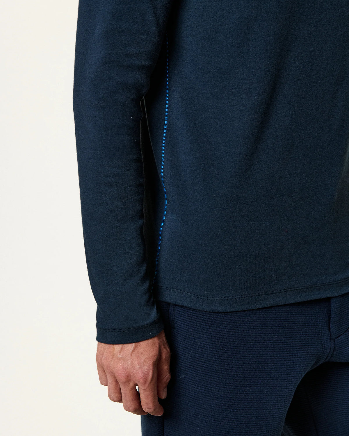 Light Neck Turtleneck Underwear LS Tee — NAVY