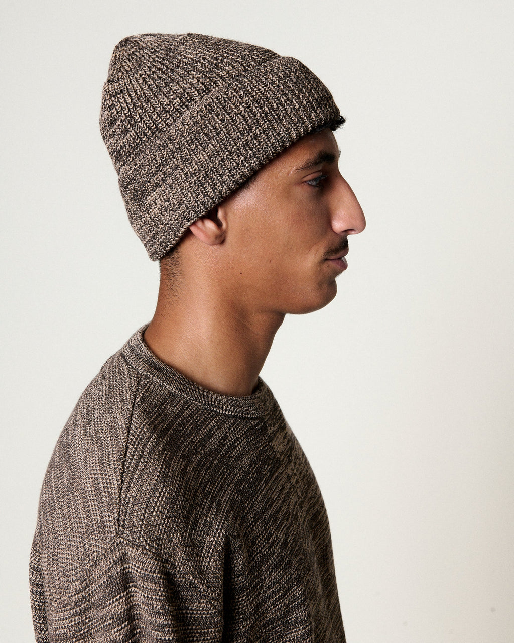 Merino Hat — SPECKLED BROWN