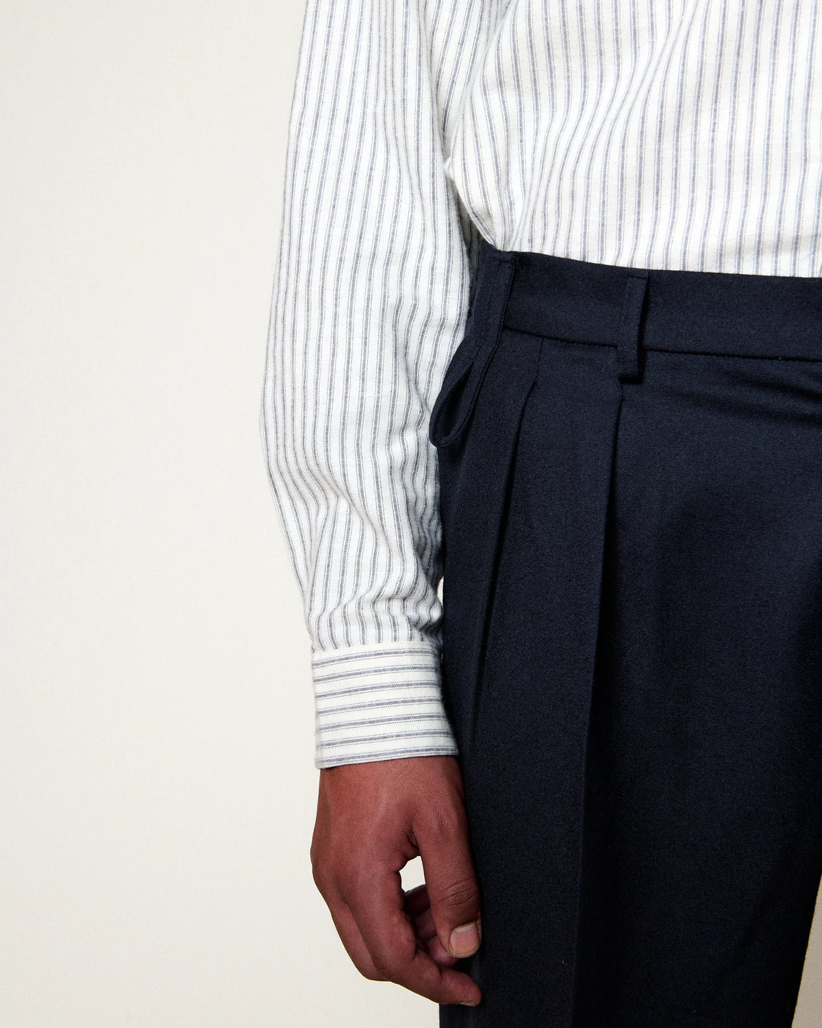 Paulo Sleek Wool Suit Pants — NAVY