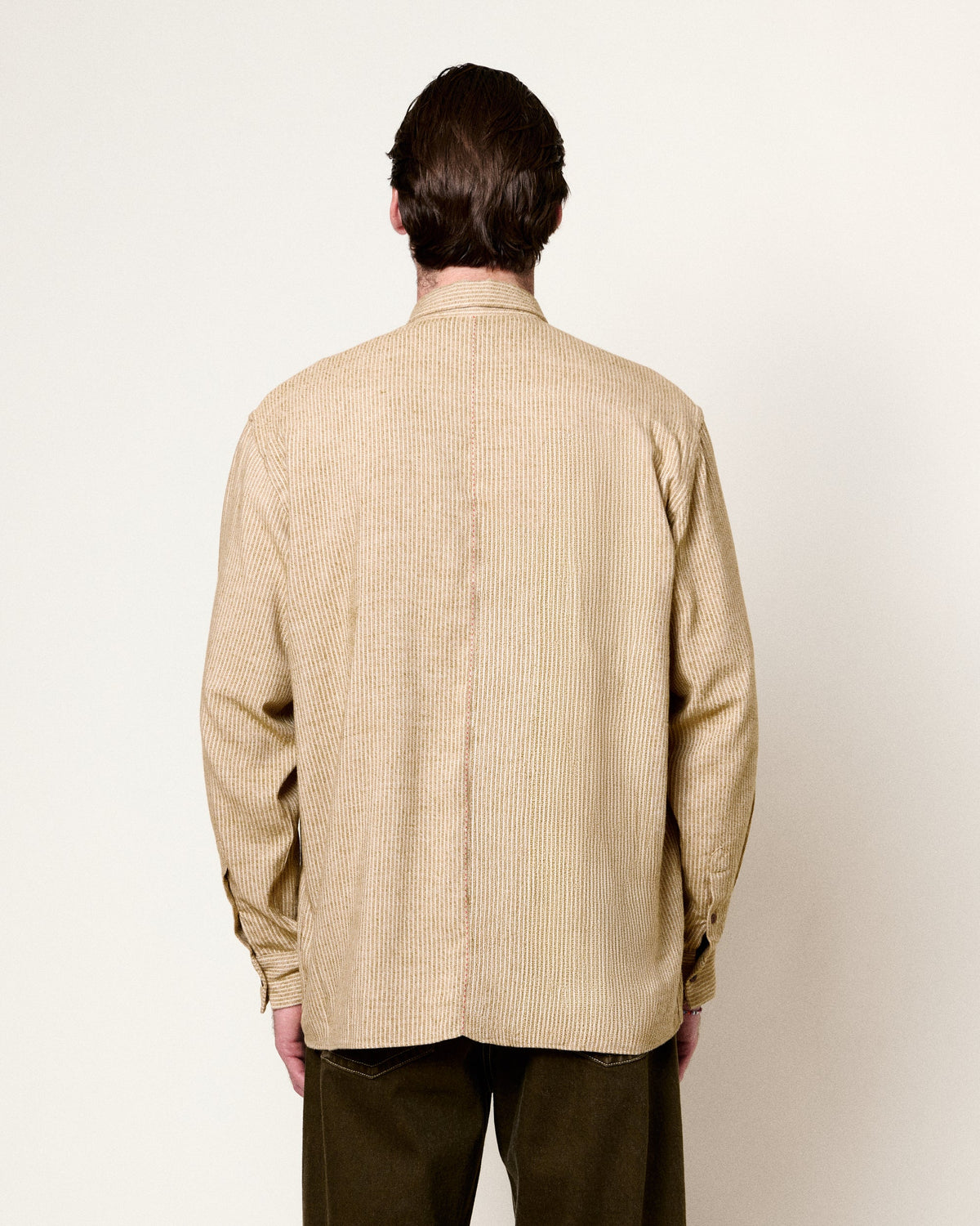 Shadow Speck Shirt — BEIGE STRIPES