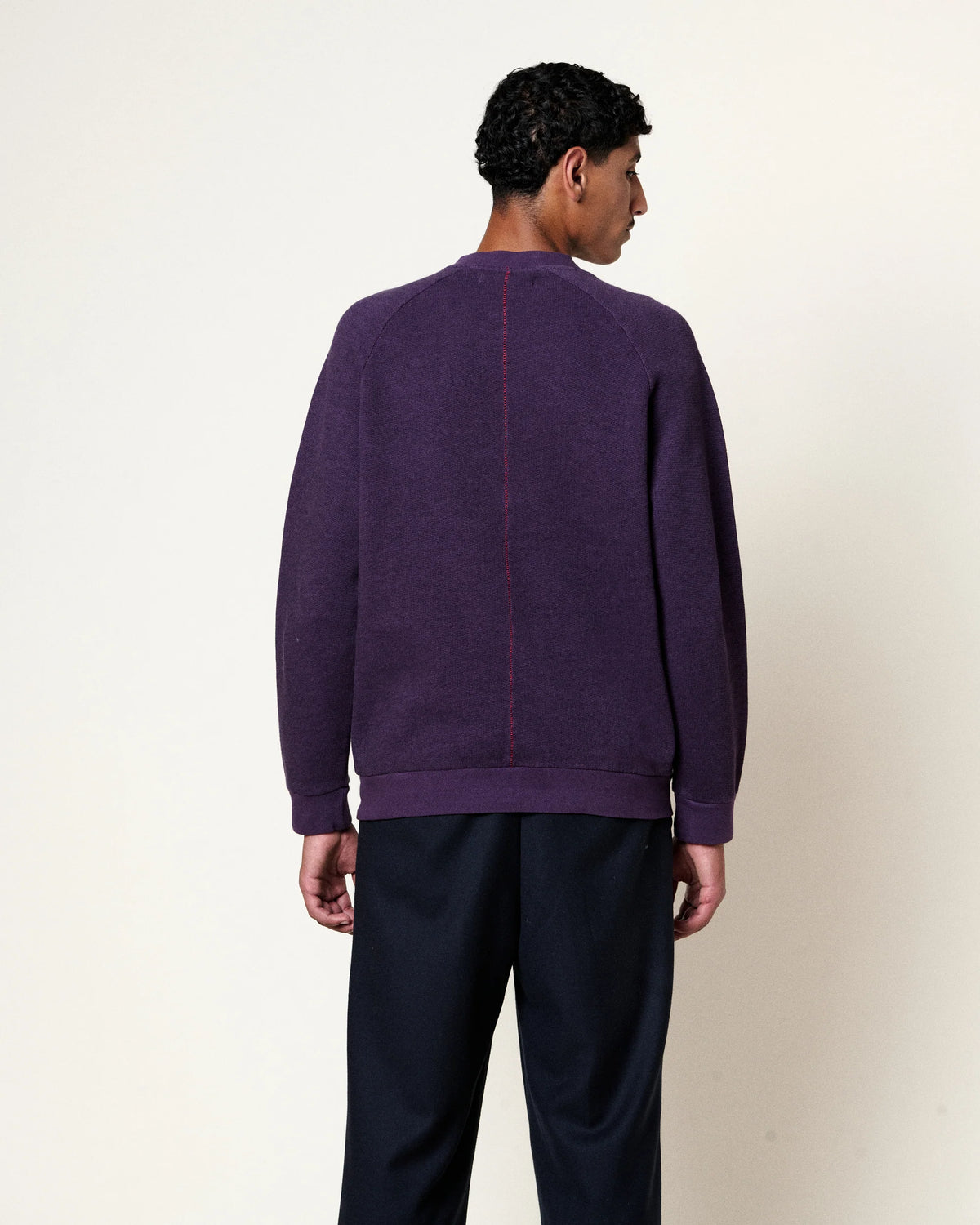 Terry Crewneck Sweater — GRAPE