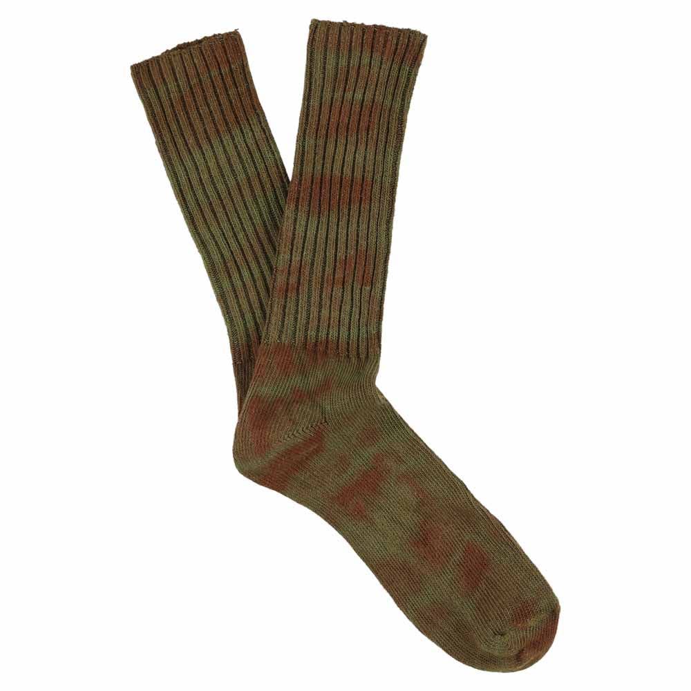 Men Dyed Socks — BROWN / GREEN
