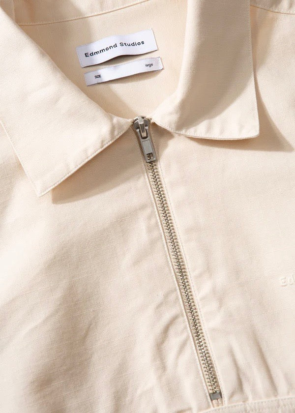 Zipped Shirt — PLAIN BEIGE