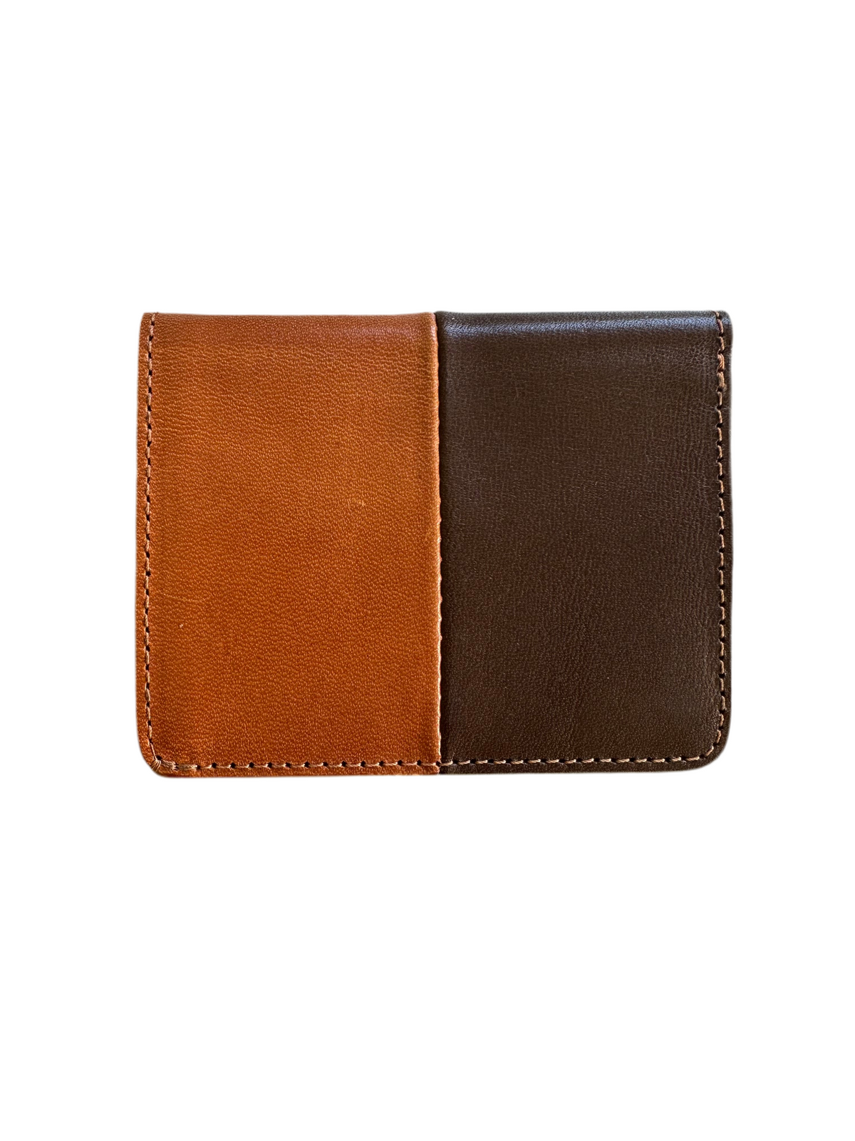 Slim Leather Wallet Horizontal — MUSTARD / KHAKI
