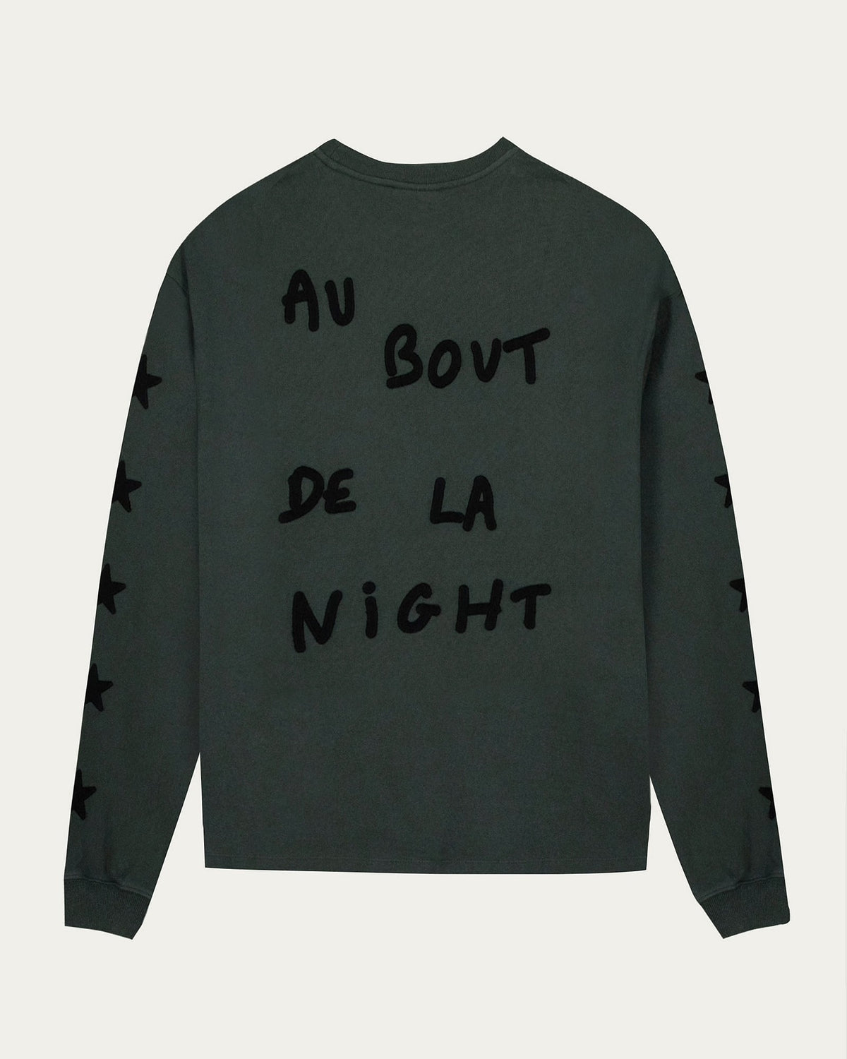 'Au bout de la night' Manhes Sweatshirt — ARMY GREEN