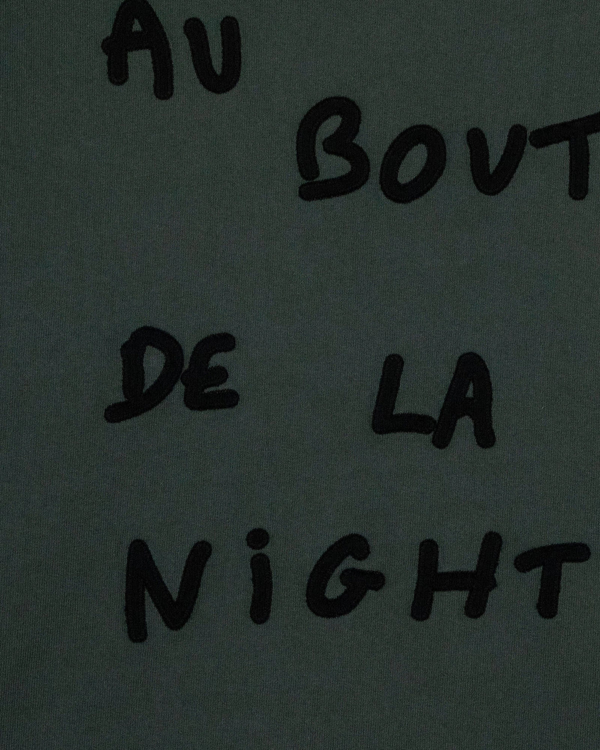 'Au bout de la night' Manhes Sweatshirt — ARMY GREEN