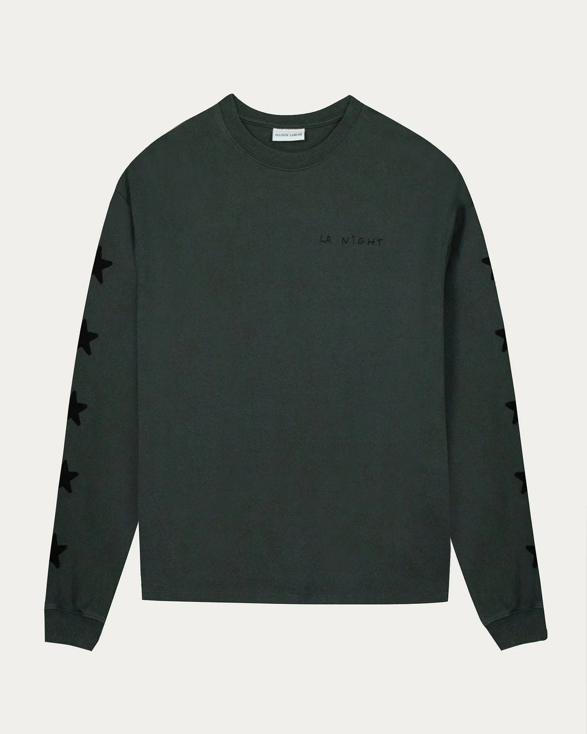 'Au bout de la night' Manhes Sweatshirt — ARMY GREEN