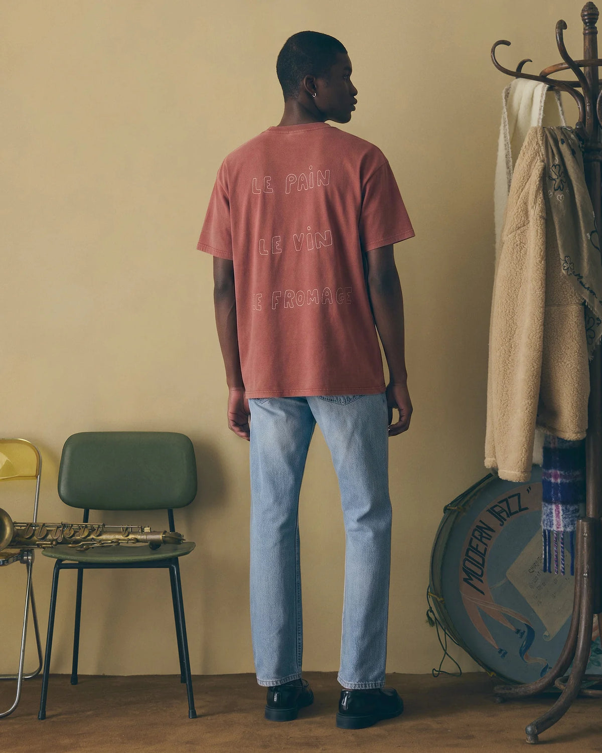 'Pain Vin Fromage' Patureau Tee — ACAJOU WASHED