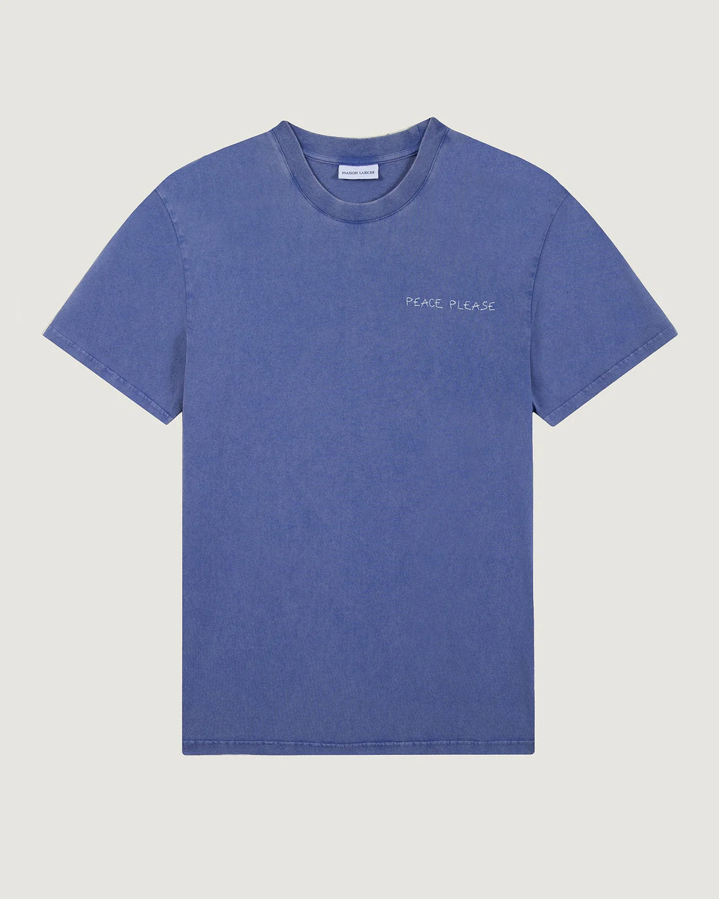 'Peace please' Patureau Tee — ROYAL BLUE WASHED