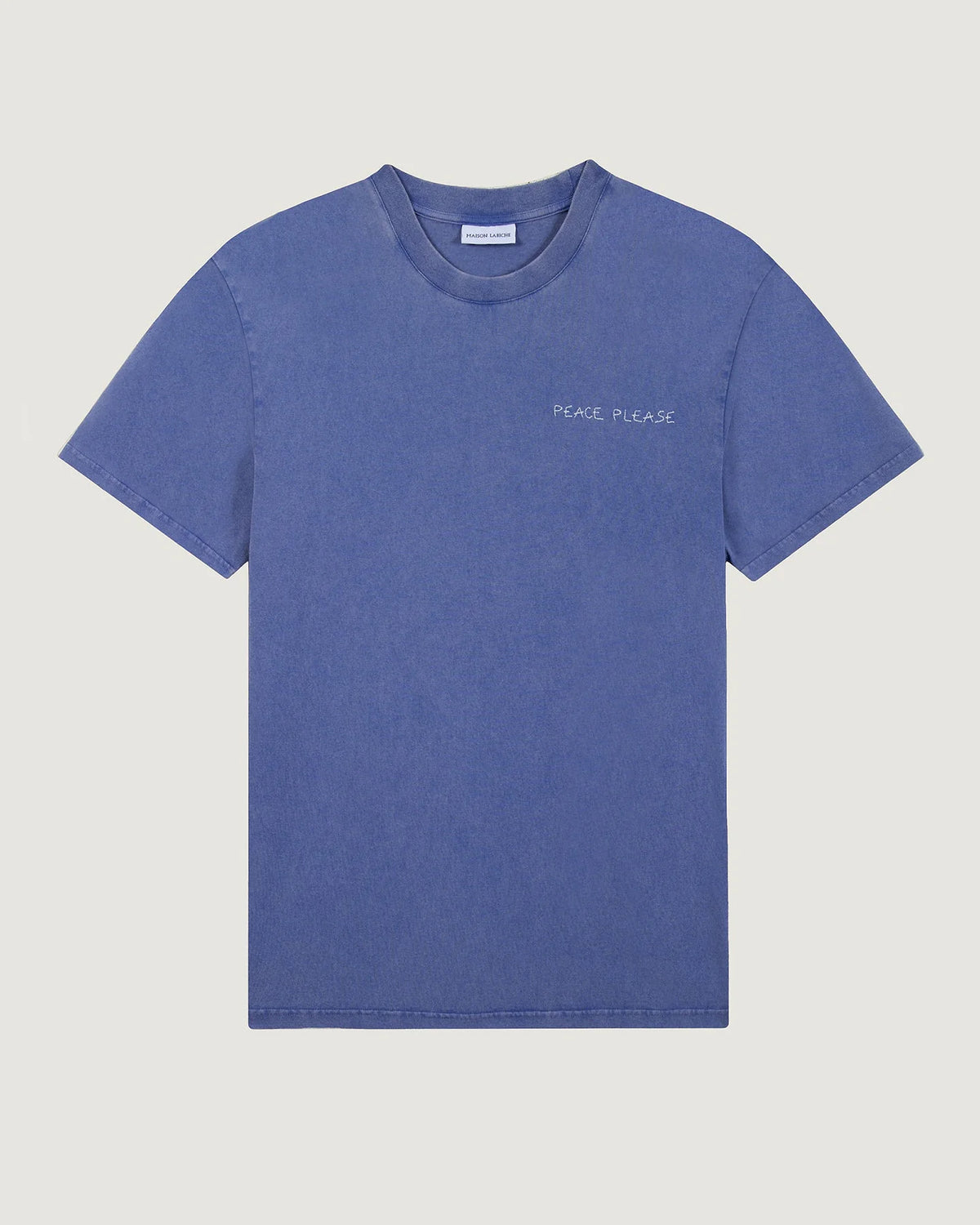 'Peace please' Patureau Tee — ROYAL BLUE WASHED