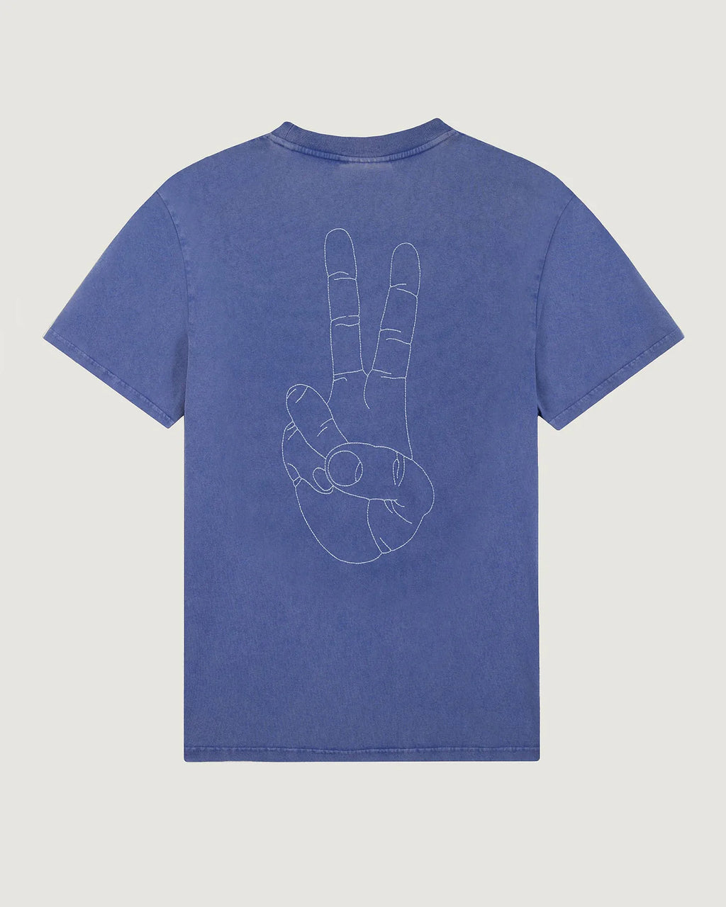 'Peace please' Patureau Tee — ROYAL BLUE WASHED