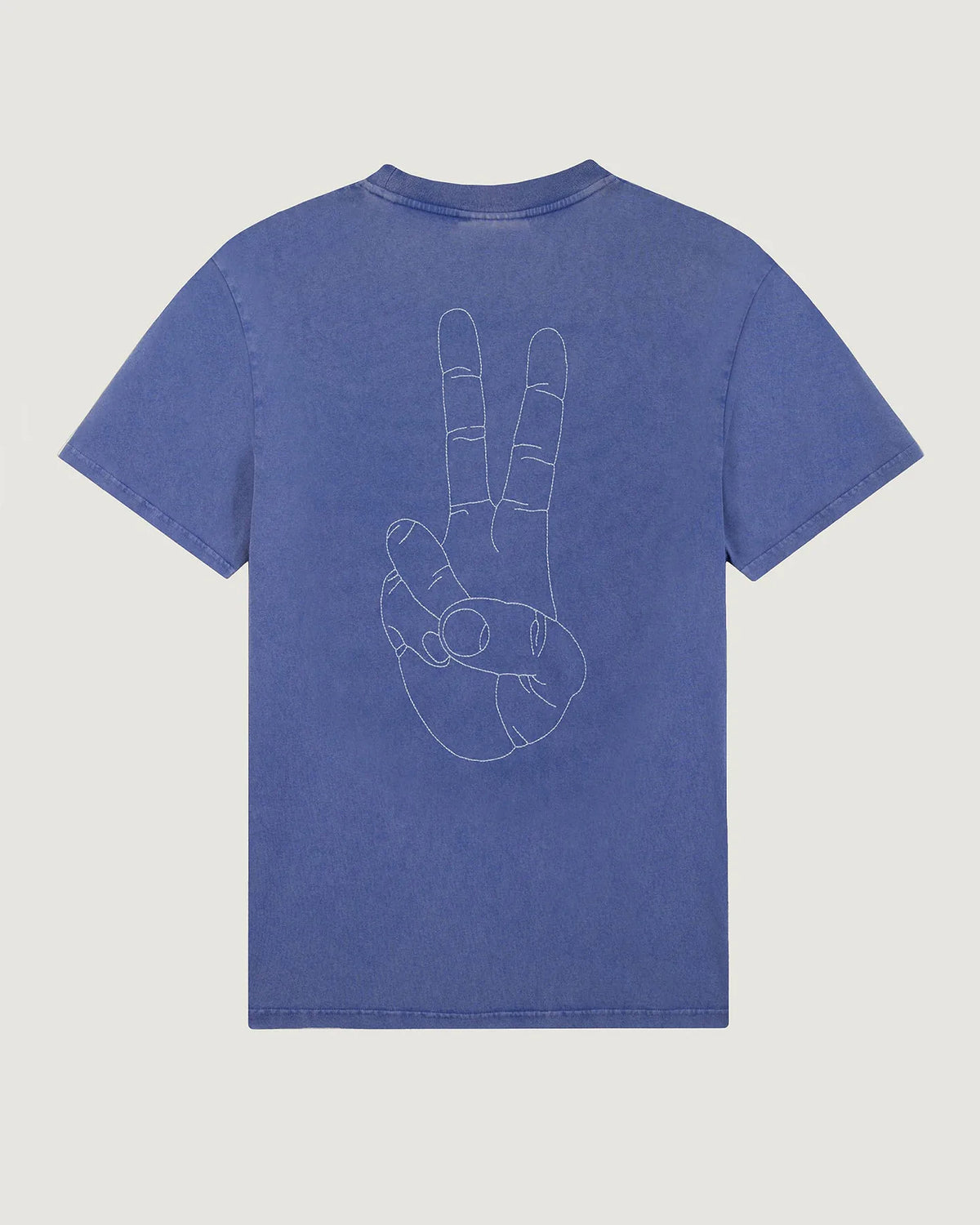 'Peace please' Patureau Tee — ROYAL BLUE WASHED