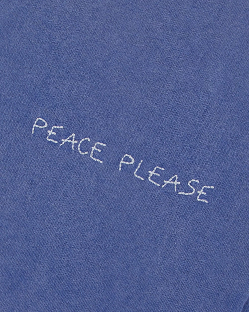 'Peace please' Patureau Tee — ROYAL BLUE WASHED