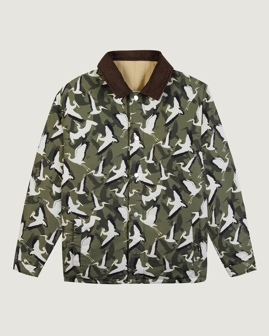 'Pelican' Sauffroy Quilted Nylon Jacket — SANDSTONE / PELICAN PRINT MULTI