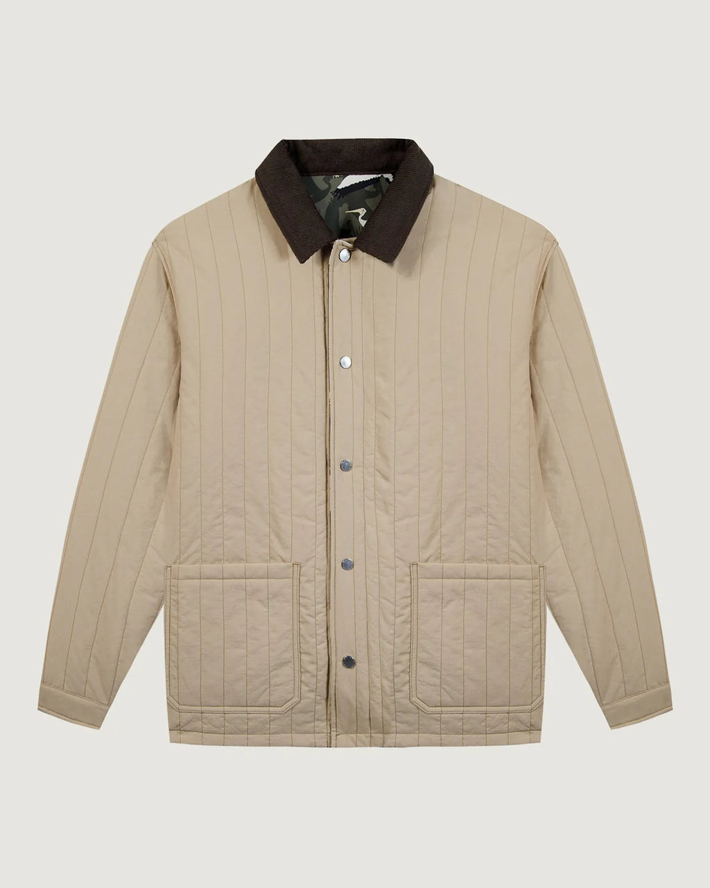 'Pelican' Sauffroy Quilted Nylon Jacket — SANDSTONE / PELICAN PRINT MULTI