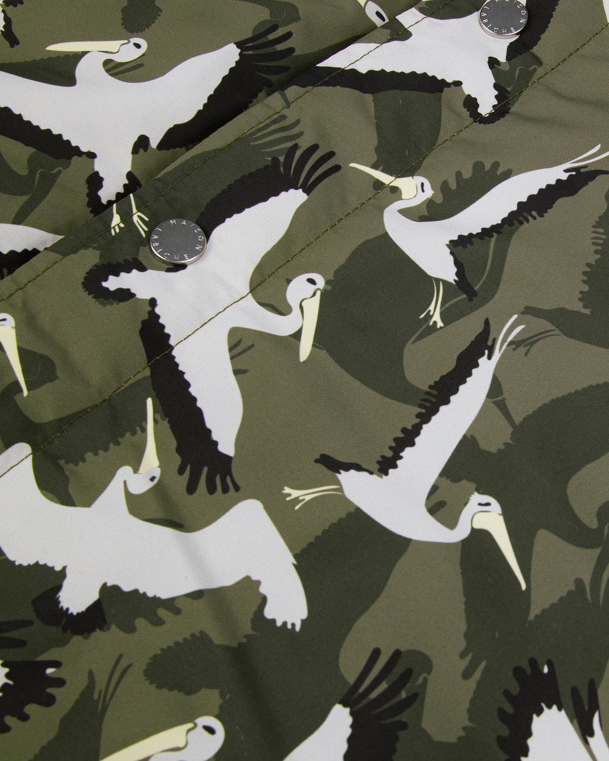 'Pelican' Sauffroy Quilted Nylon Jacket — SANDSTONE / PELICAN PRINT MULTI