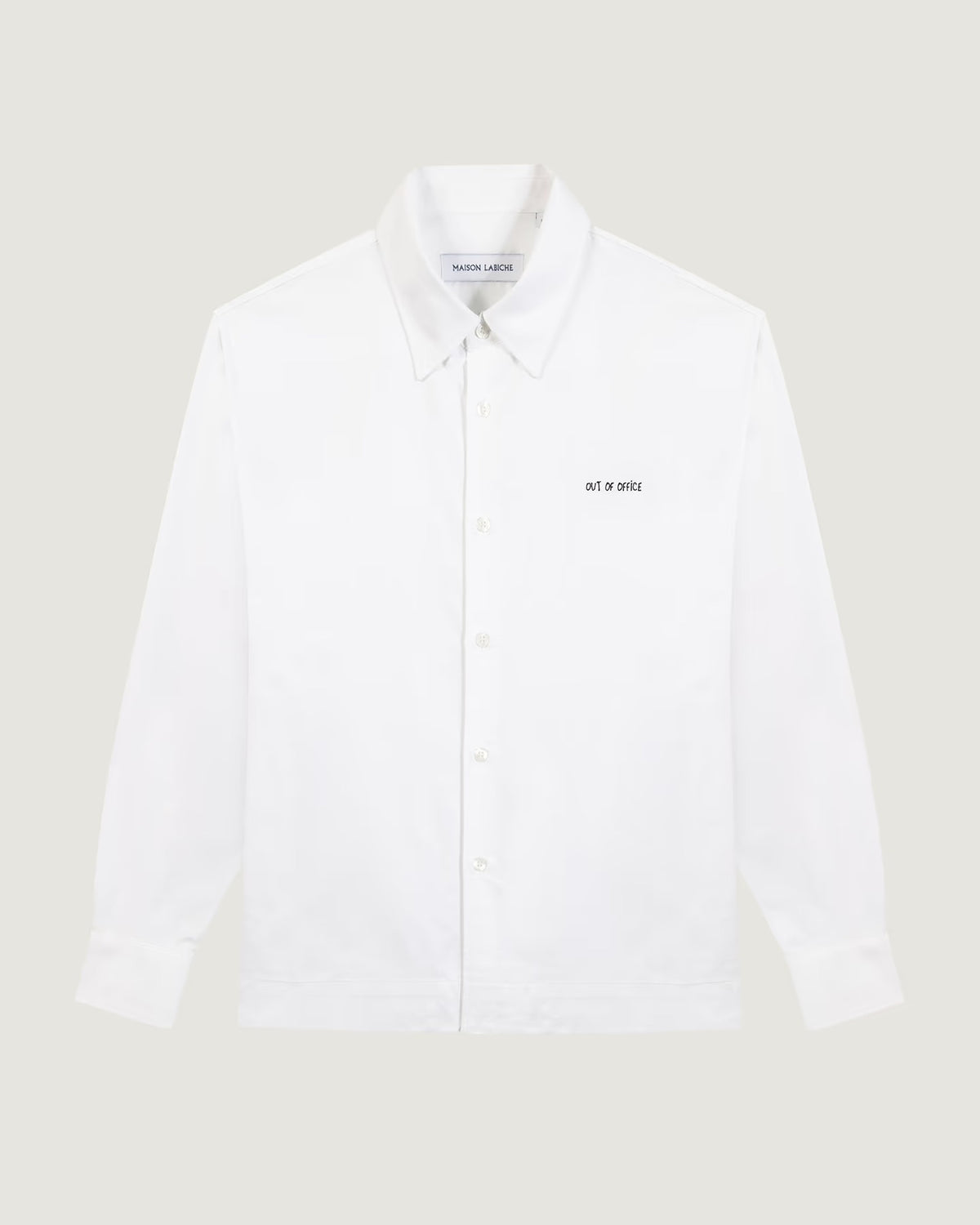'Out of Office' Varize Cotton Shirt — OXFORD WHITE