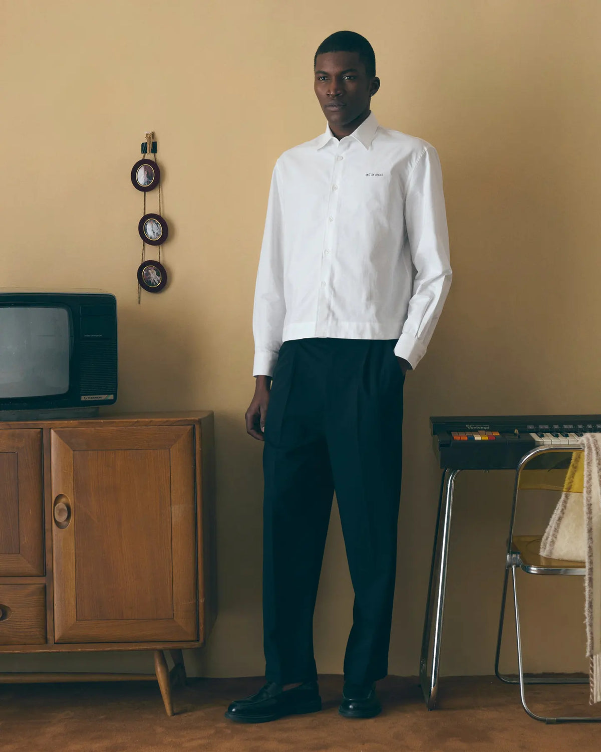 'Out of Office' Varize Cotton Shirt — OXFORD WHITE