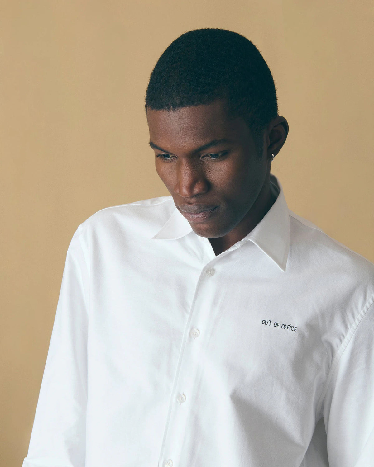 'Out of Office' Varize Cotton Shirt — OXFORD WHITE