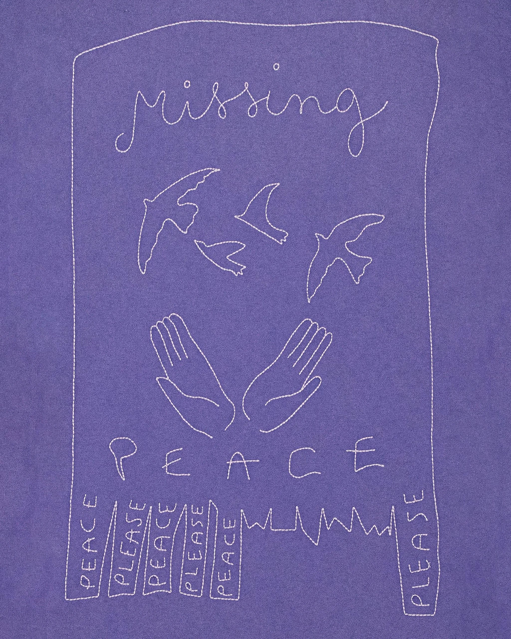 'Missing Peace' Bainville Tee  — PLUM WASHED
