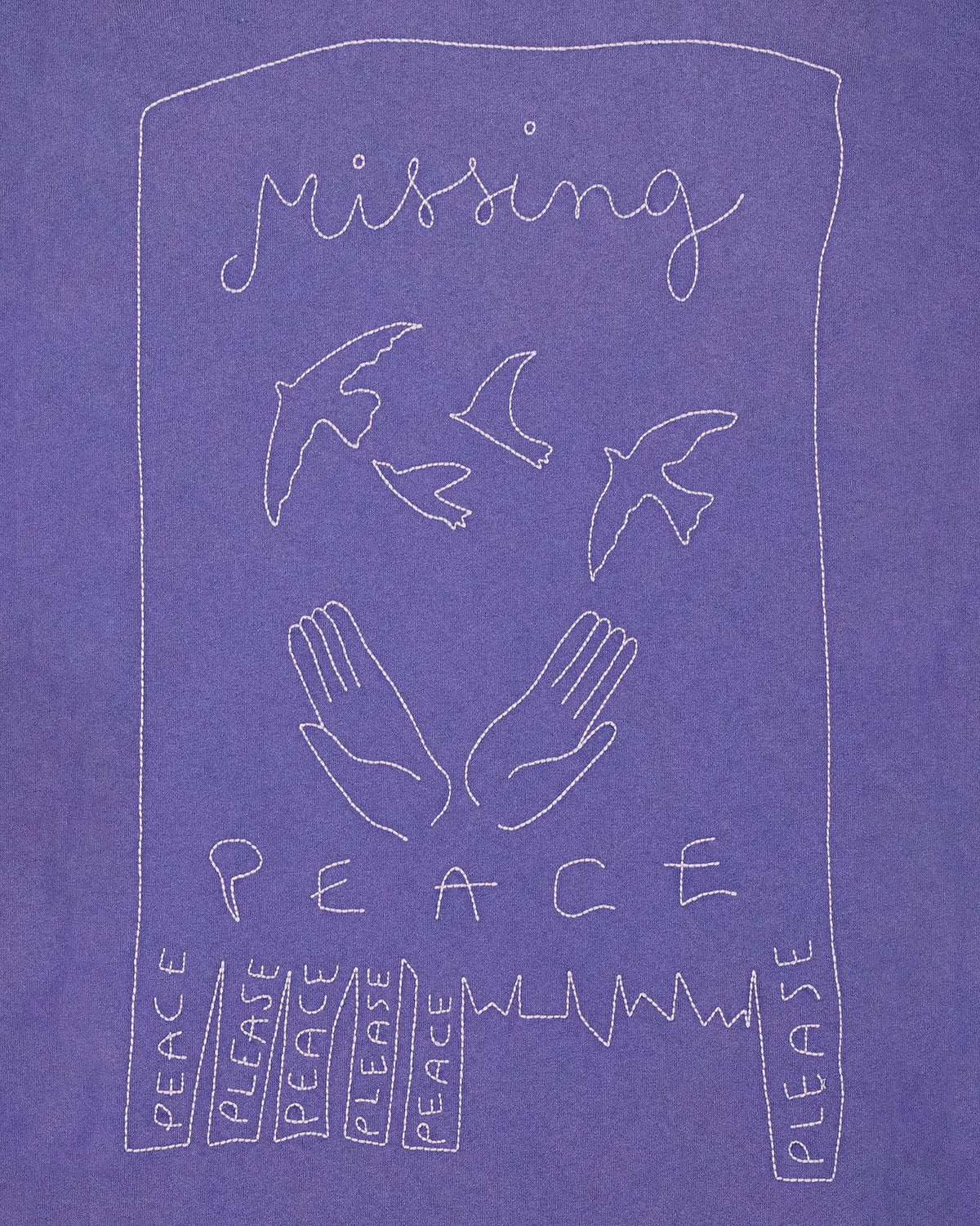 'Missing Peace' Bainville Tee  — PLUM WASHED