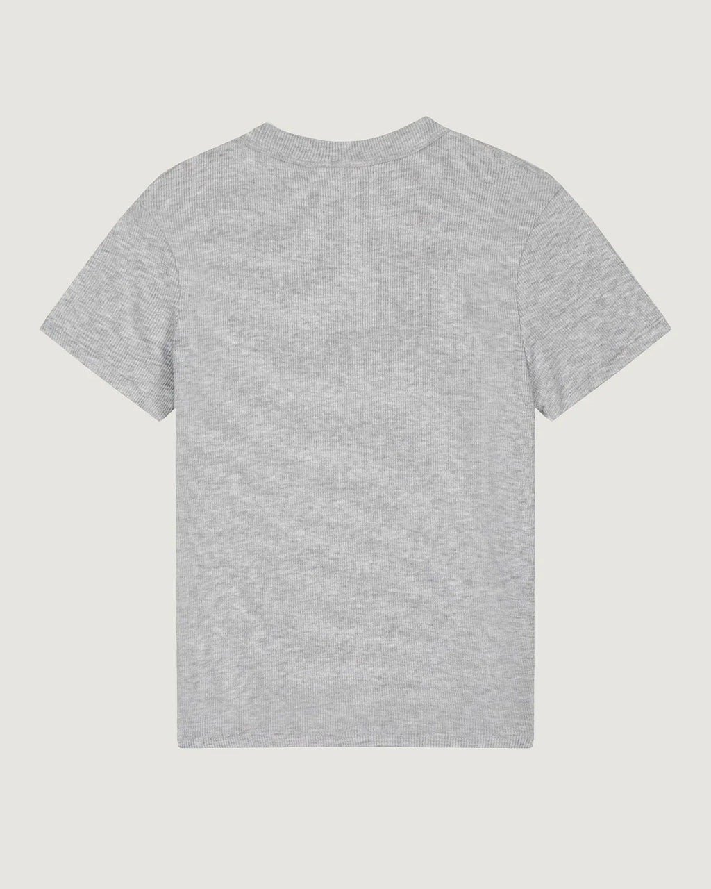 'Ciao' Combes Ribbed Tee  — HEATHER GREY