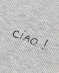 'Ciao' Combes Ribbed Tee  — HEATHER GREY