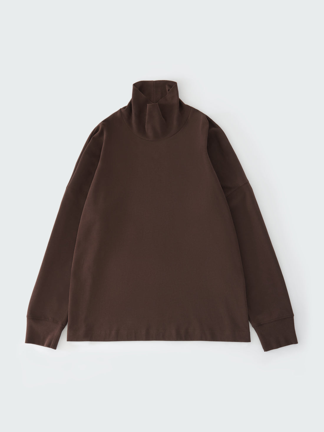 Area Mock Neck Shirt — CHOCOLATE