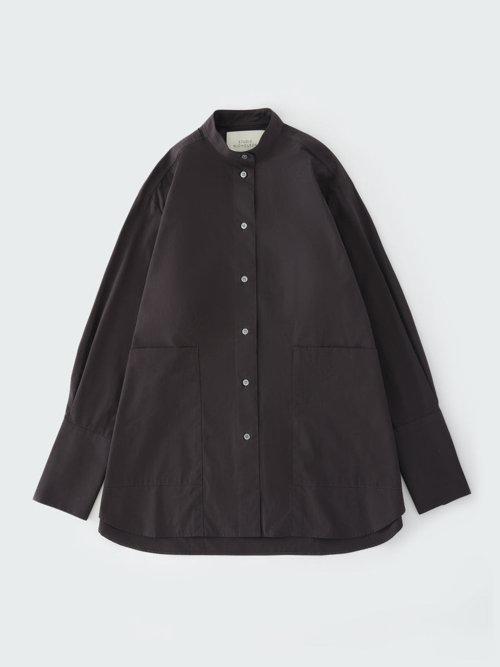 Beek Powder Cotton Shirt — BLACK GRAPE