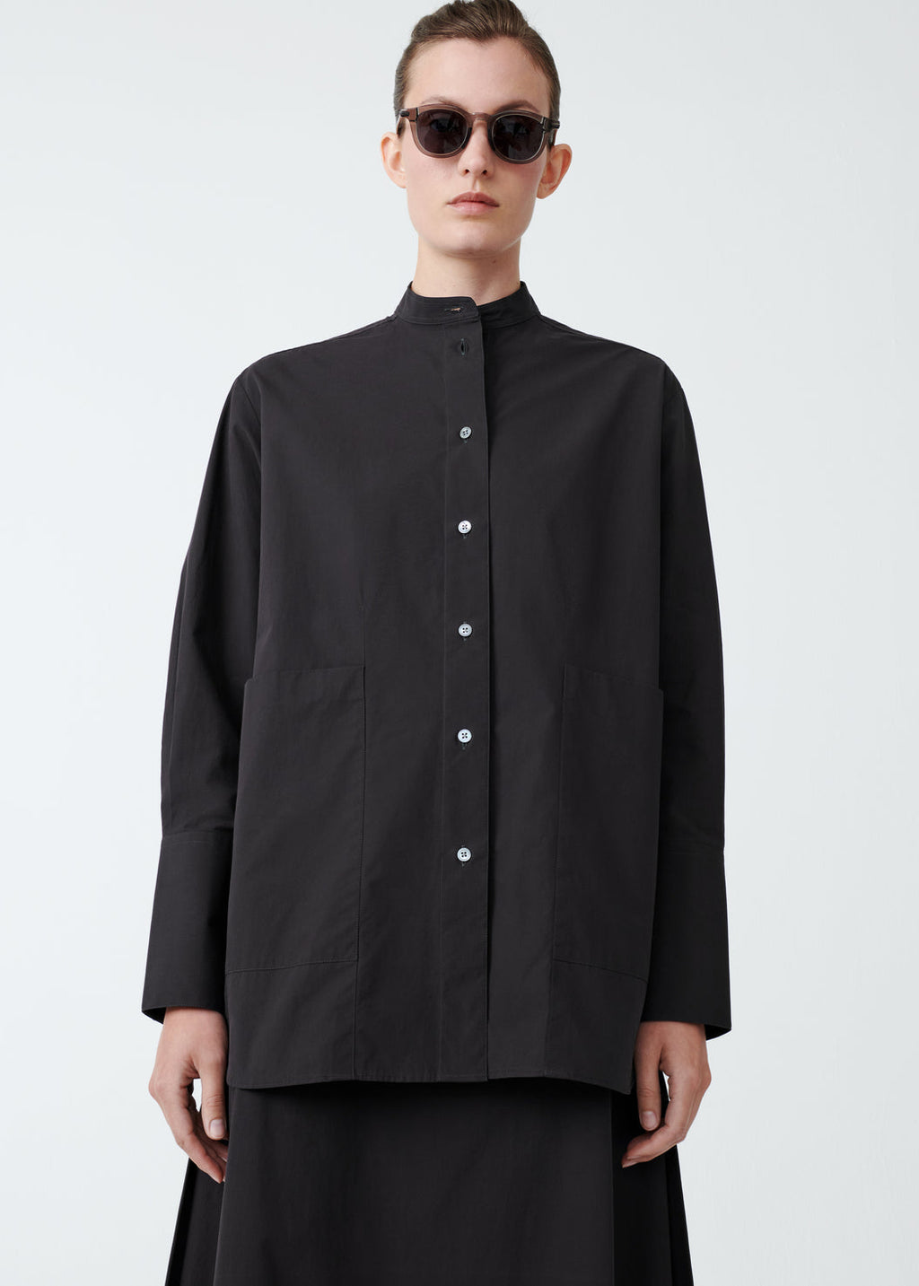 Beek Powder Cotton Shirt — BLACK GRAPE
