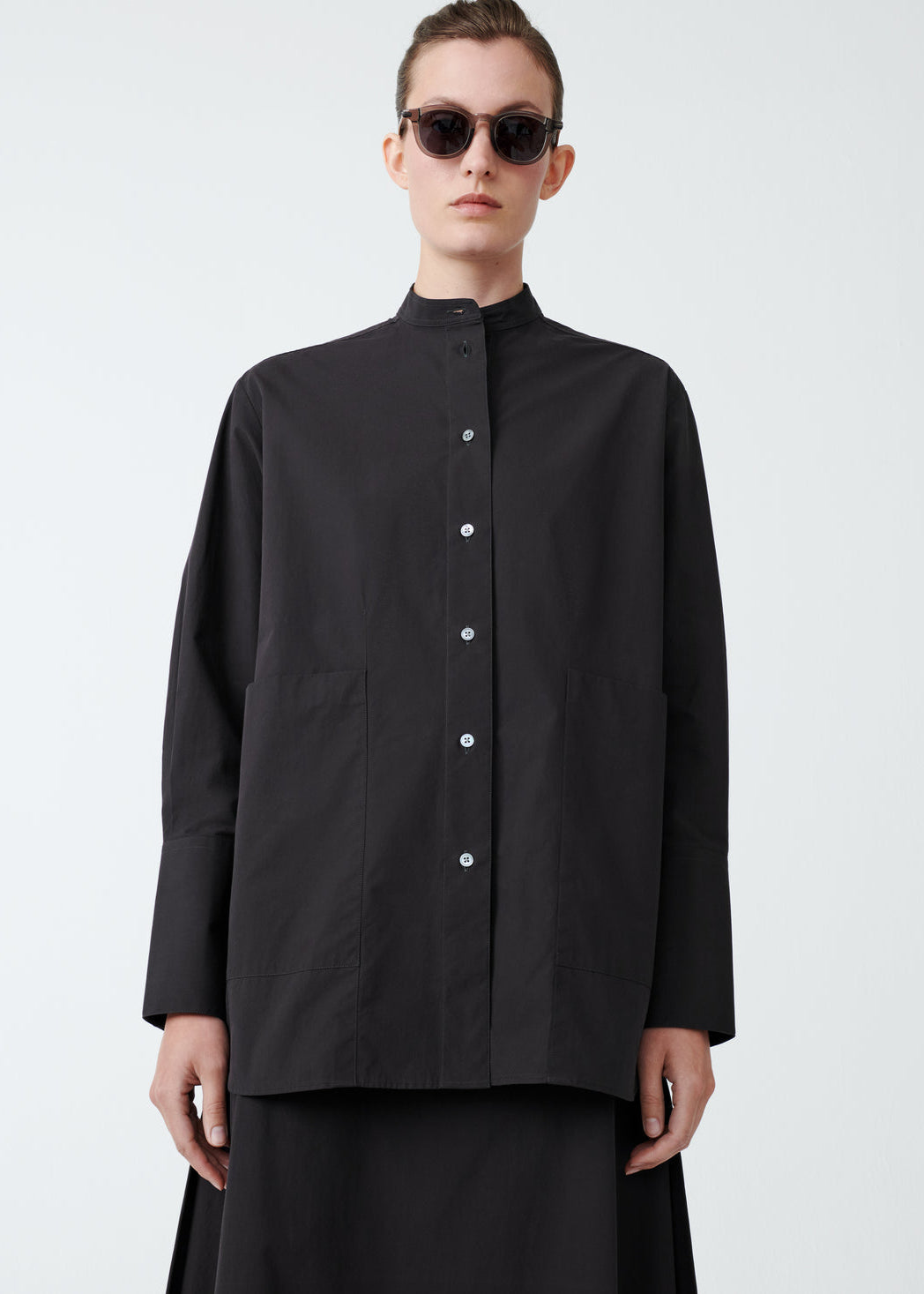 Beek Powder Cotton Shirt — BLACK GRAPE