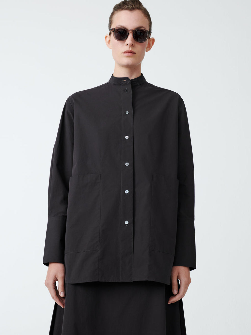 Beek Powder Cotton Shirt — BLACK GRAPE