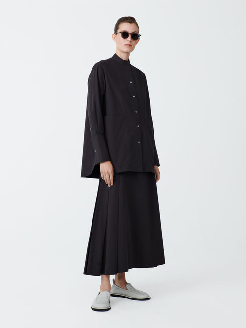 Beek Powder Cotton Shirt — BLACK GRAPE