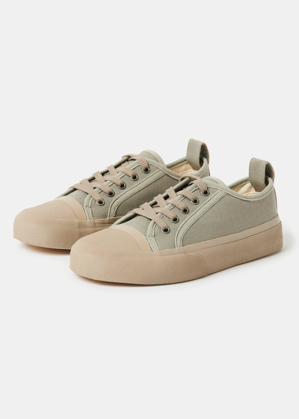 Byrd Rubberised Canvas Shoe — KHAKI
