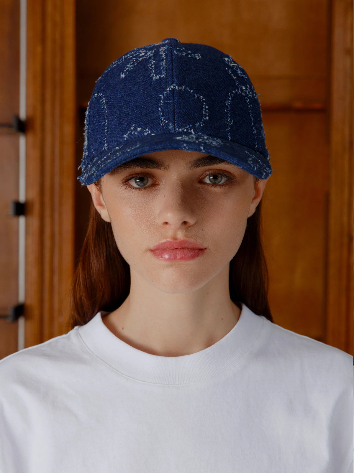 Unisex Winter Flowers Cap — DENIM BLUE