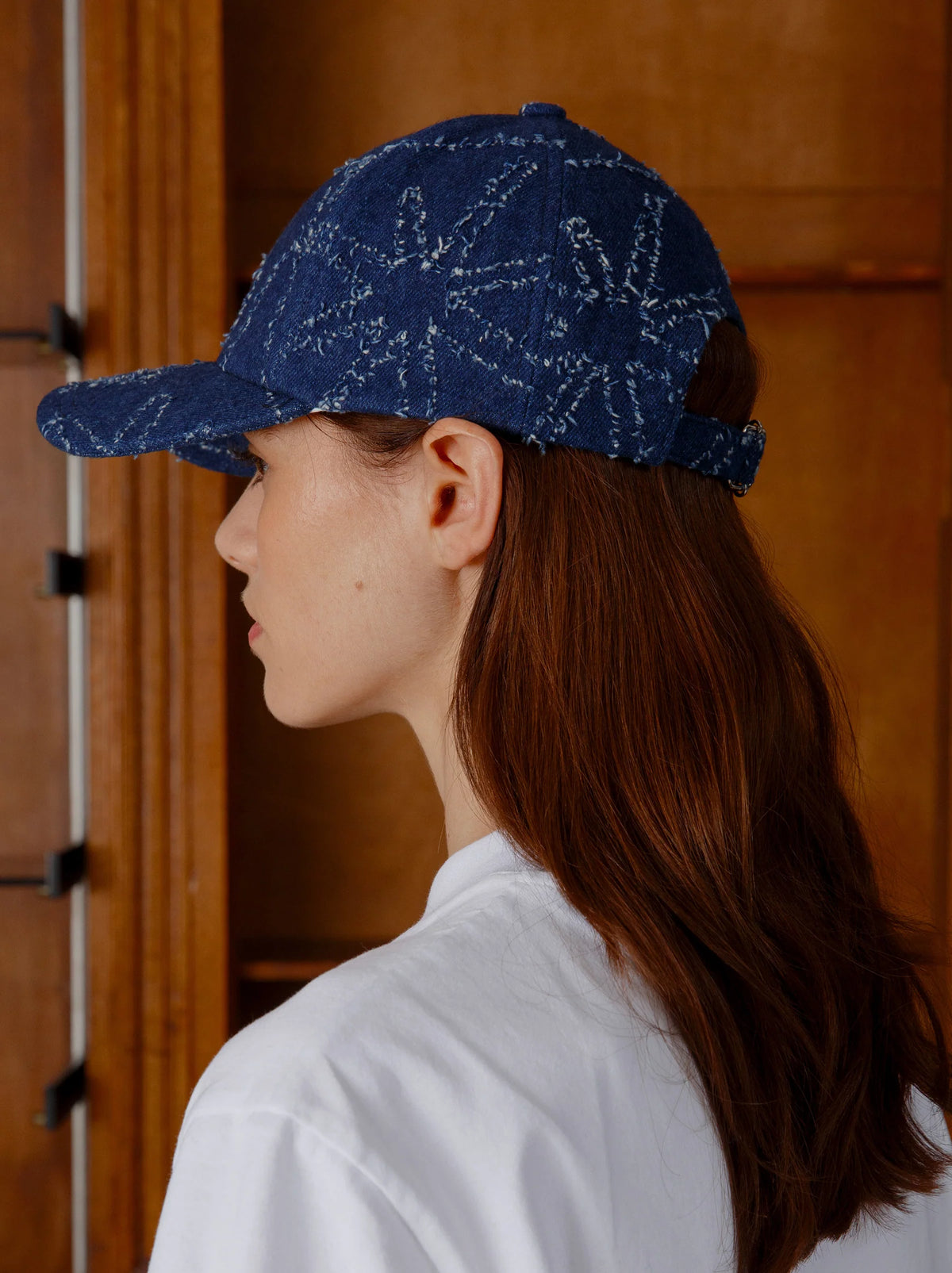 Unisex Winter Flowers Cap — DENIM BLUE