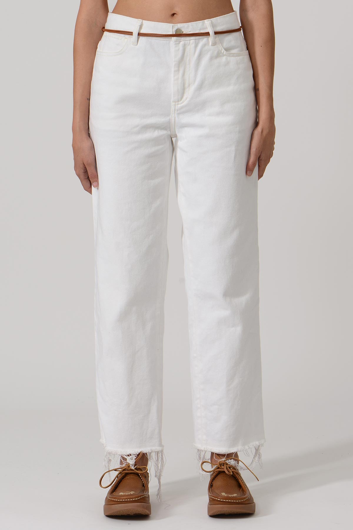 Patricia Pants Raw Edge Botton — ECRU