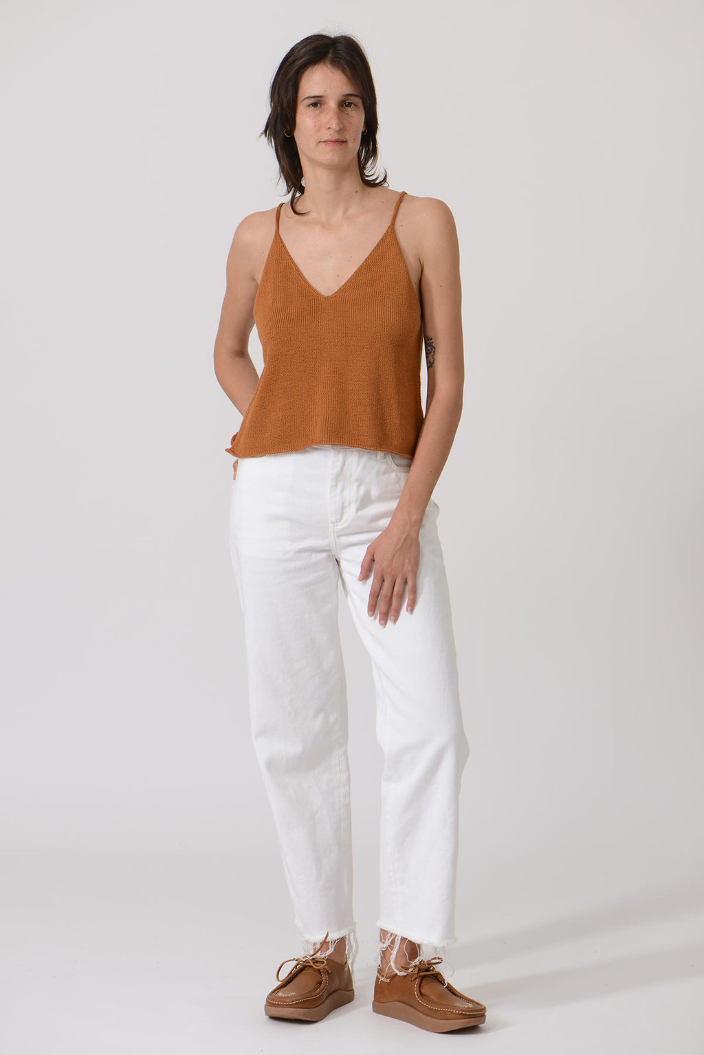 Patricia Pants Raw Edge Botton — ECRU