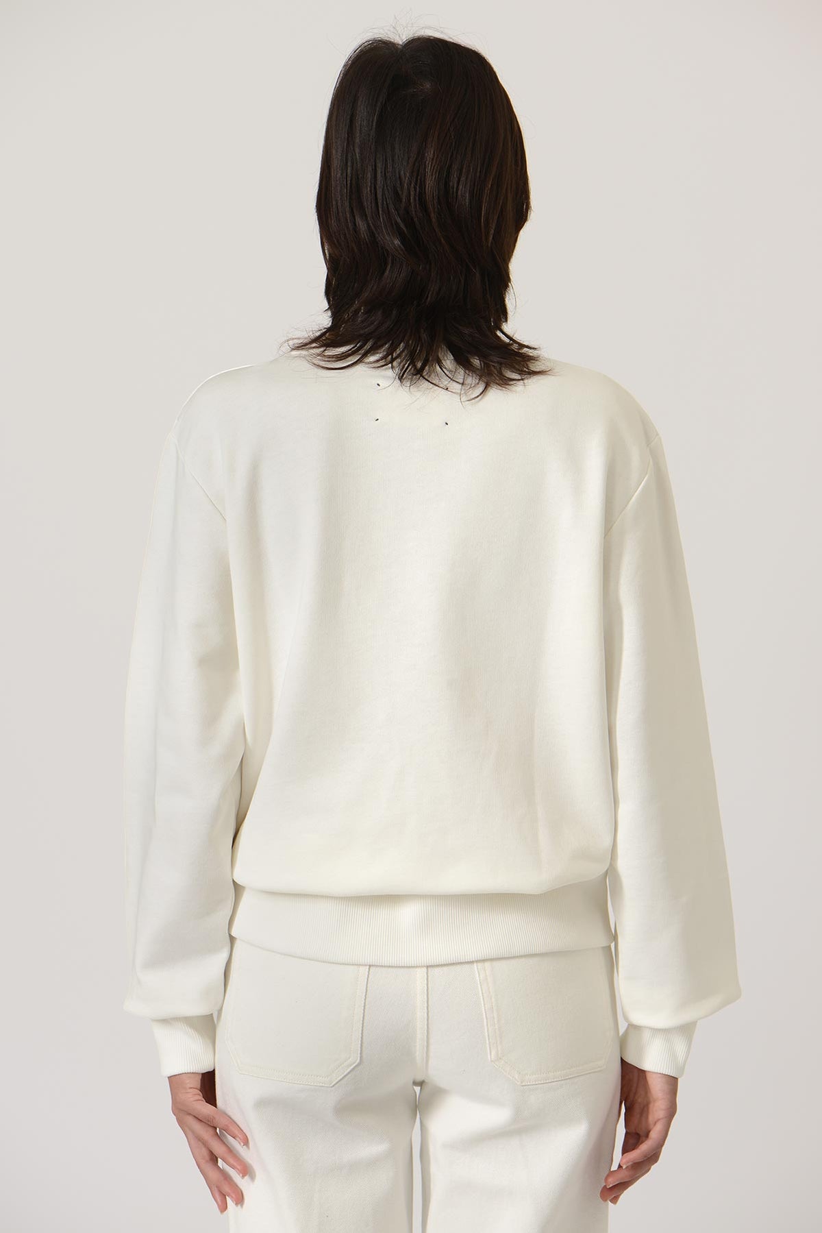 Early High-Stitch Logo Sweat — ECRU/LATTE