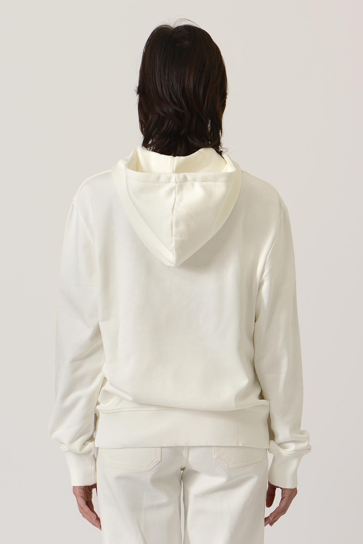 Early High-Stitch Logo Hoodie — ECRU/LATTE