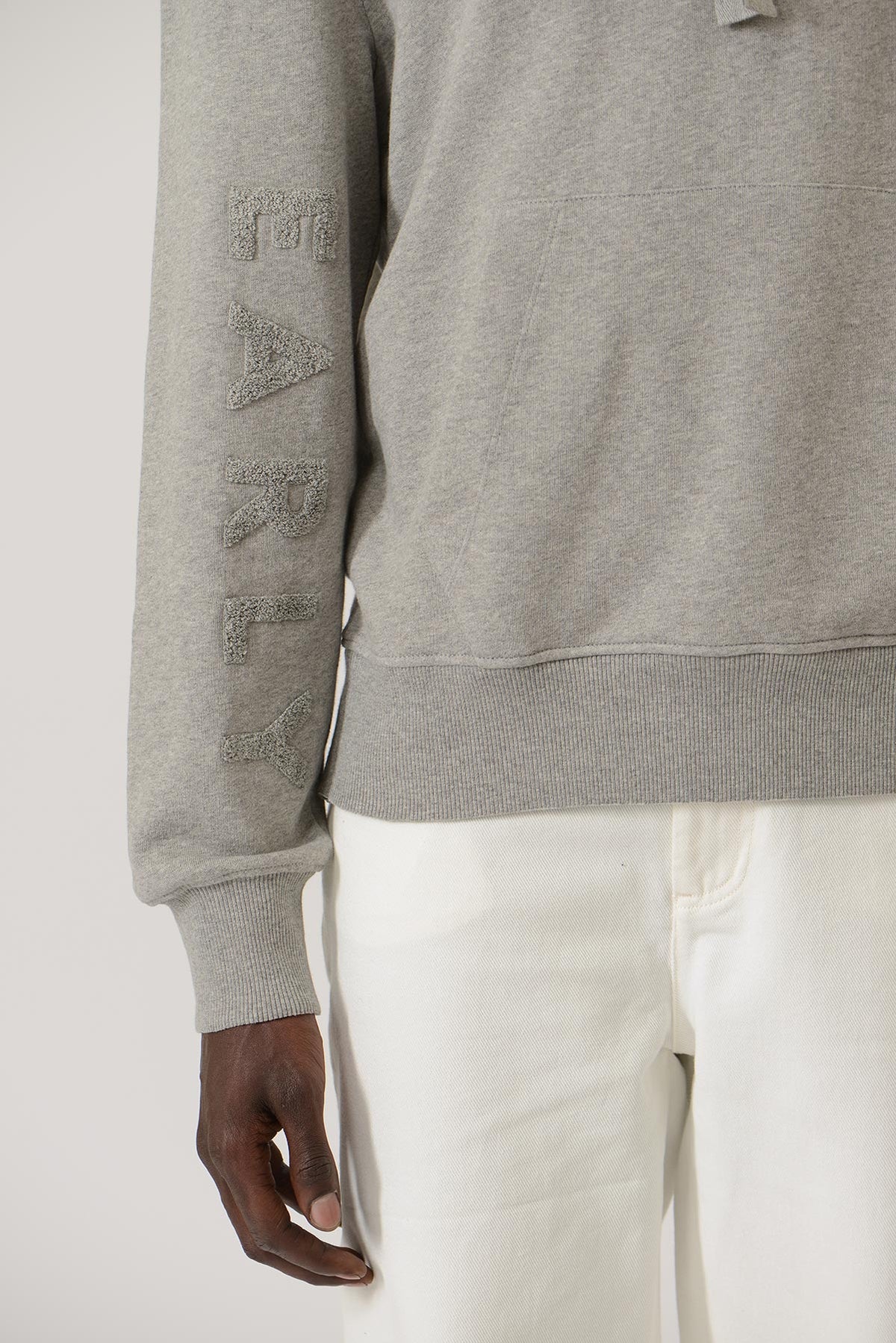 Early High-Stitch Logo Hoodie — GREY