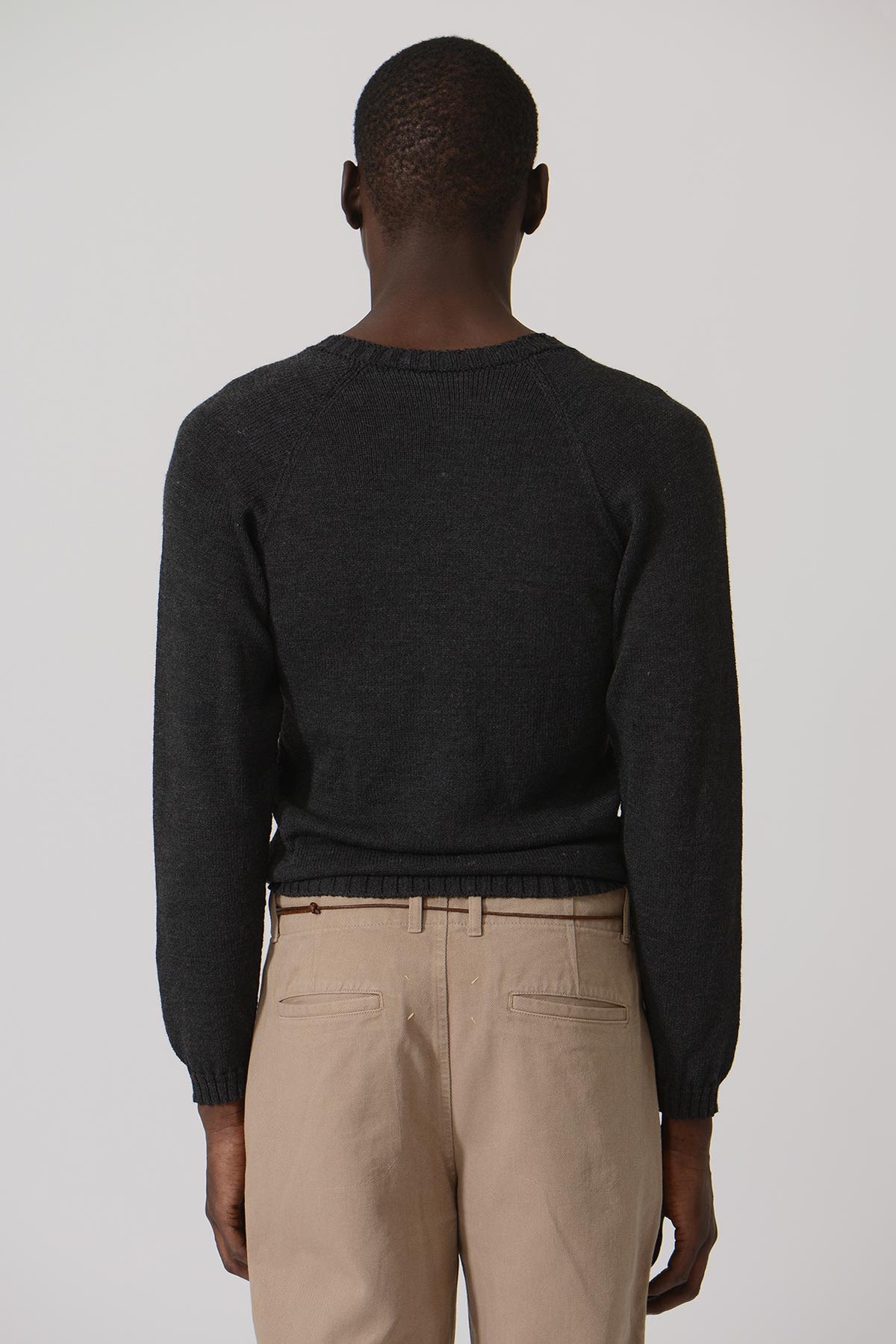 Raglan Knit LS Sweater — ANTHRACITE / BROWN / STARY NIGHT BLUE