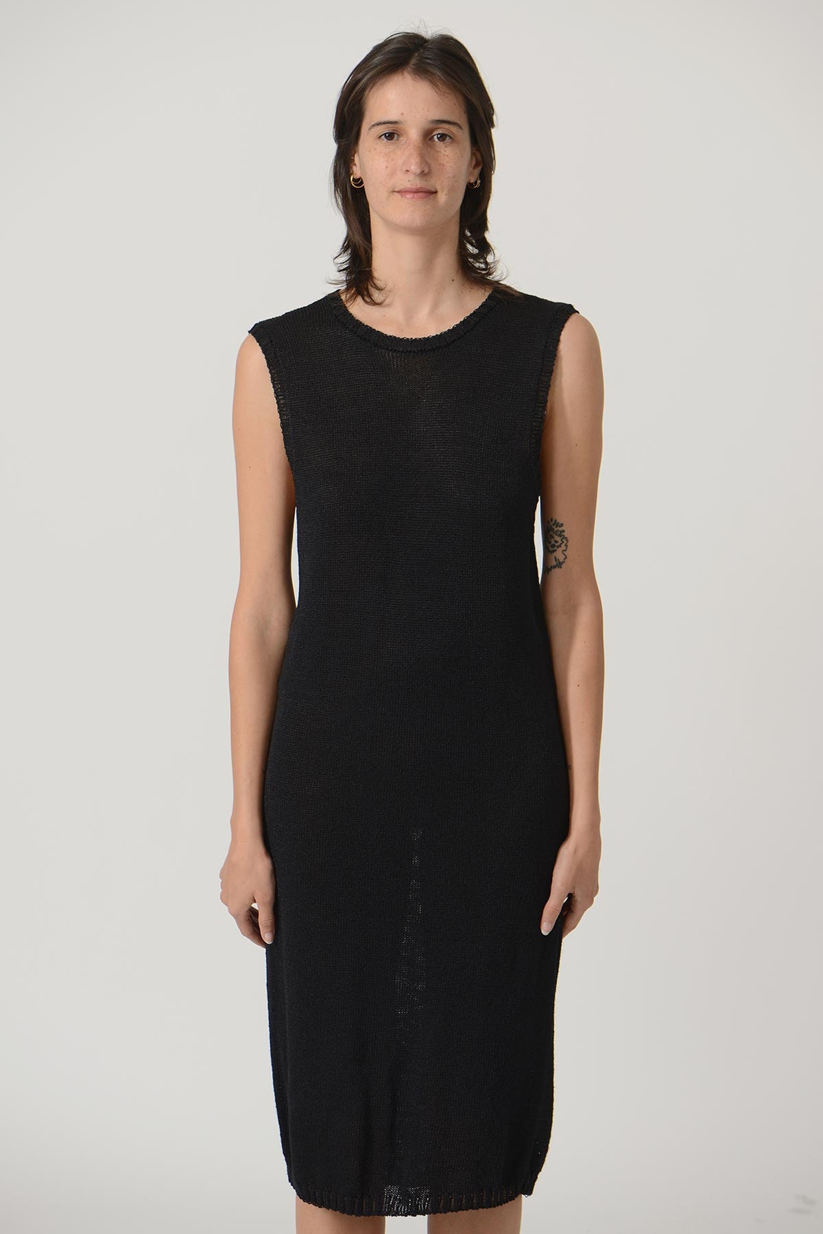 Backless See Through Knit Dress — BLACK / BLUE / MIDNIGHT BLUE