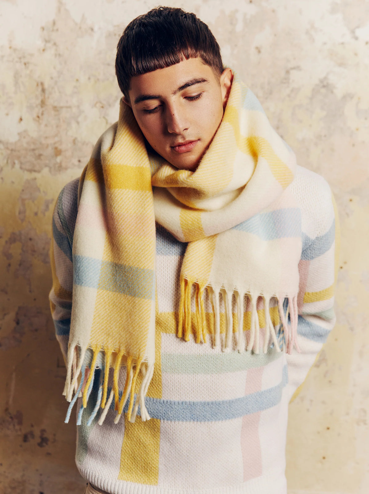 Scarf Stripes — ECRU MULTI